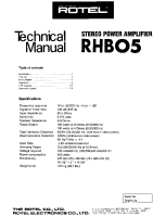 Rotel RHB-05 - Technical manual 